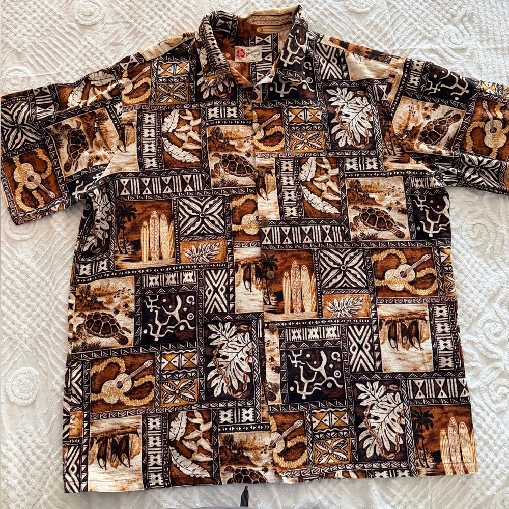 Men's Brown Patterned Shirt